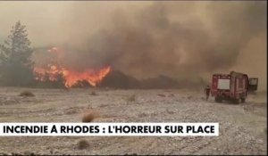 Incendie à Rhodes : l'horreur sur place