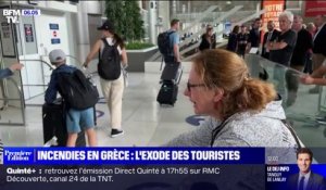 Incendies en Grèce: sur l'île de Rhodes, l'exode des touristes se poursuit