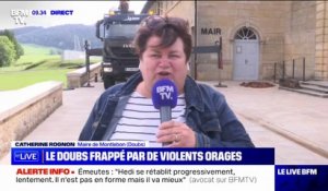 Orages dans le Doubs: "Il y a eu un grand élan de solidarité", affirme la maire de Montlebon