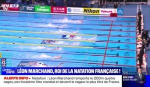 Mondiaux de natation: Léon Marchand décroche un troisième titre mondial en cinq jours