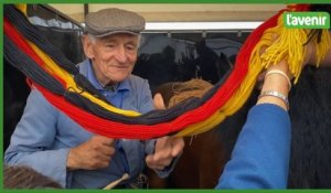Feoire de Libramont, Fernand, 84 ans, tresse les chevaux depuis 40 ans