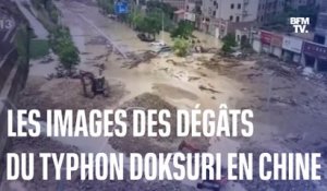 Les images des dégâts du typhon Doksuri dans la commune de Fuzhou, en Chine