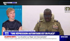 Niger: "La communauté internationale est unie pour demander le retour à l'ordre constitutionnel et la libération du président Bazoum", affirme Anne-Claire Legendre (Quai d'Orsay)