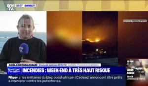Incendies: une commune espagnole à la frontière des Pyrénées-Orientales françaises en proie aux flammes