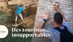 Quand les touristes ne respectent pas le patrimoine en Italie, du Colisée à la fontaine de Trevi