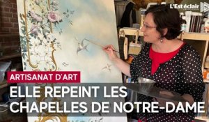 D’enseignante à peintre en décor : elle repeint les chapelles de Notre-Dame