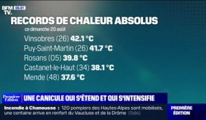 42,1°C en Isère, 39,8°C dans les Hautes-Alpes... Des records de chaleur ont été battus ce dimanche