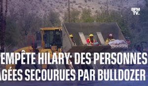 Tempête Hilary: des personnes âgées secourues par bulldozer en Californie