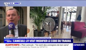 Canicule et travail: "Les propositions portées par La France Insoumise sont souvent de fausses bonnes idées", réagit Olivier Dussopt