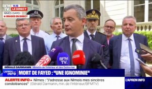 Gérald Darmanin sur la mort de Fayed à Nîmes: "Perdre un enfant des conséquences d'un trafic de drogue est une ignominie"
