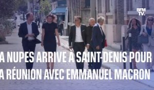 La Nupes est arrivée à Saint-Denis pour la réunion des chefs de partis, présidée par Emmanuel Macron
