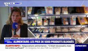 Olivia Grégoire: "Nous avons demandé aux distributeurs et aux industriels, qui vont le faire, d'avancer de trois mois les renégociations"