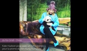 Exclu Vidéo : Kate Hudson : Sa tendre rencontre avec un bébé panda à Shanghai !