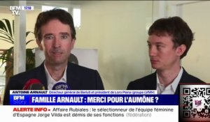 Don de la famille Arnault aux Restos du Cœur: "Ça a été un geste spontané (...) quand il y a une situation de crise comme celle-ci, nous répondons présents", affirme Antoine Arnault