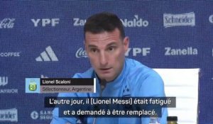 Scaloni : "Messi était fatigué"