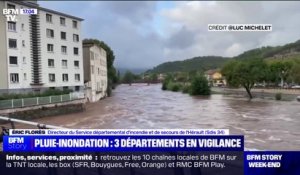 Vigilance pluie-inondation: "Depuis ce matin, on a plus de 140 sapeurs-pompiers sur le terrain", affirme Éric Florès (SDIS 34)