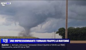 Les images de l'impressionnante tornade qui a frappé la Mayenne