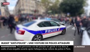 Document : Regardez l'intégralité de l'attaque des policiers lors de la manif anti-police et l'agent qui sort son arme pour se défendre