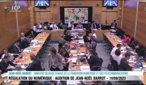 Audition à l'Assemblée nationale - Projet de loi sur l'espace numérique : audition de Jean-Noël Barrot