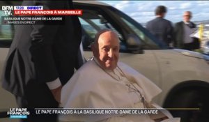 Marseille: le pape et sa délégation arrivent à la basilique Notre-Dame de la Garde