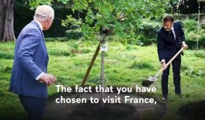 Page de pub : Emmanuel Macron met en ligne ce soir un clip vidéo le montrant avec le roi Charles III pendant sa visite en France et ses différentes rencontres avec lui