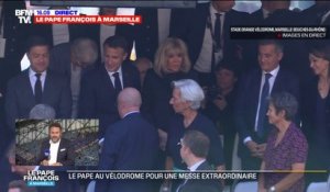 Le pape à Marseille: Emmanuel Macron est arrivé au stade Vélodrome pour assister à la messe du pape François