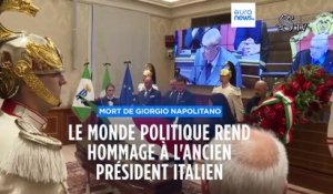 Le monde politique rend hommage à l'ancien président italien, Giorgio Napolitano