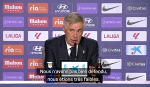 6e j. - Ancelotti : “L’Atlético a fait mieux que nous sur le match”