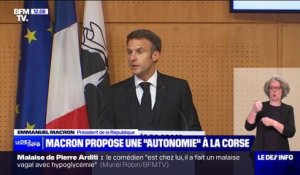 Emmanuel Macron propose une "autonomie" à la Corse