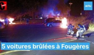 Fougères cinq voitures brulées