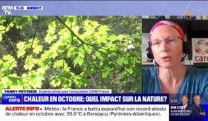 Chaleur en octobre: "C'est un très mauvais signe [...] on bat des records et c'est directement en lien avec le changement climatique" indique Fanny Petitbon, experte climat pour l'association CARE France