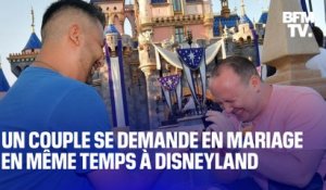 Un couple se demande en mariage en même temps à Disneyland