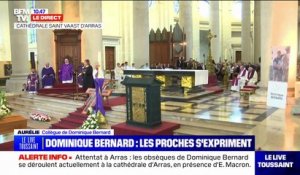 "Je n'oublierai jamais ta silhouette sur le perron du lycée Gambetta": une ancienne collègue de Dominique Bernard lui rend hommage lors de la cérémonie d'obsèques