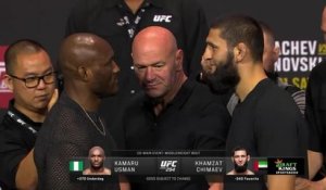 UFC 294 - Le face-à-face plein de tension entre Usman et Chimaev