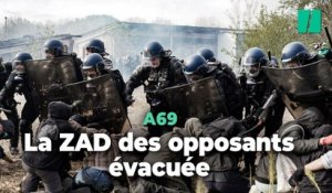 Les images de l'évacuation à Saïx de la ZAD des anti A69