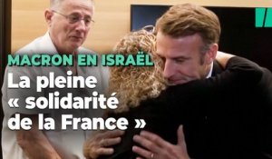 En Israël, Emmanuel Macron rencontre les familles des victimes de l'attaque du Hamas