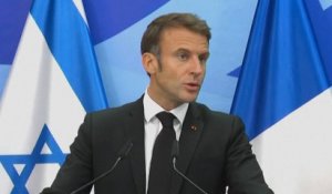 Otages, Hamas, processus de paix… ce qu’il faut retenir du discours de Macron en Israëlon en Israël
