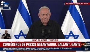 Benjamin Netanyahu prévient que la guerre sera "longue et difficile, en mer, sur terre et dans les airs"
