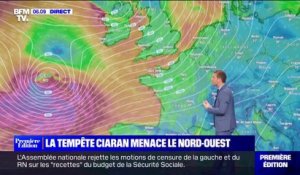 La tempête Ciaran menace le nord-ouest de la France, avec des vents violents et de grosses vagues