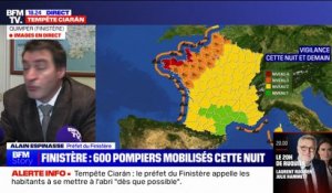Tempête Ciarán: "600 pompiers et 450 gendarmes" seront mobilisés cette nuit dans le département du Finistère indique le préfet