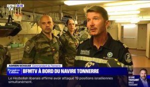BFMTV à bord du porte-hélicoptère "Tonnerre" envoyé en Méditerranée pour soutenir les hôpitaux de Gaza