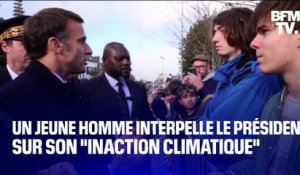 "Merci pour le futur que vous nous proposez": un jeune homme interpelle Emmanuel Macron sur son "inaction climatique"