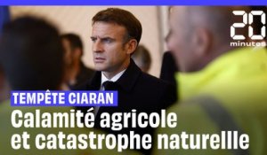 Tempête Ciaran : Macron promet de décréter l’état de « catastrophe naturelle » et la « calamité agricole » #shorts