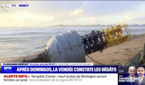 La bouée de Pilours, en Vendée, renversée par la tempête Domingos