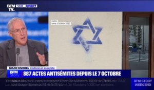 Actes antisémites: l'historien Marc Knobel dénonce "les amalgames qui visent à dire que tous les Juifs sont criminels car ils soutiendraient Israël"