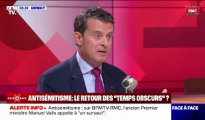 "Nous vivons un moment grave": Manuel Valls évoque l'antisémitisme en France et appelle à un "sursaut"