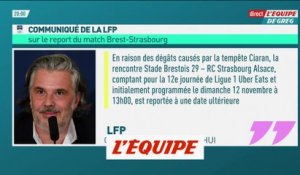 La LFP annonce le report de la rencontre de Ligue 1 entre Brest et Strasbourg - Foot - L1