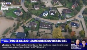 Pas-de-Calais: les images des inondations vues du ciel