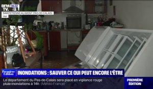 Inondations dans le Pas-de-Calais: les sinistrés sauvent ce qu'il reste dans leur domicile