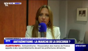 Marche contre l'antisémitisme: "Cette querelle politique, où l'on dépasse tous les enjeux de ce rassemblement, devient insupportable", pour Fabienne Bendaya (présidente du CRIF Marseille Provence)